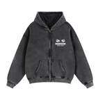 Zip-Through Boxy Fleece Hoodie